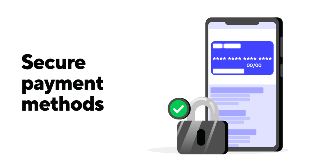 Secure mobile payment app with biometric authentication enabled