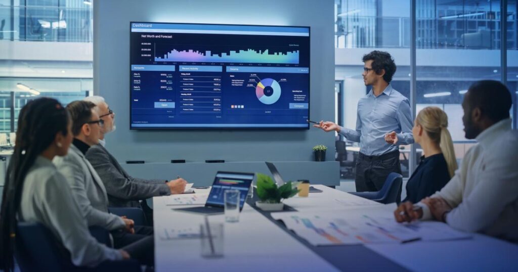 Multi-agent system engineering connecting intelligent AI agents in a collaborative network.
