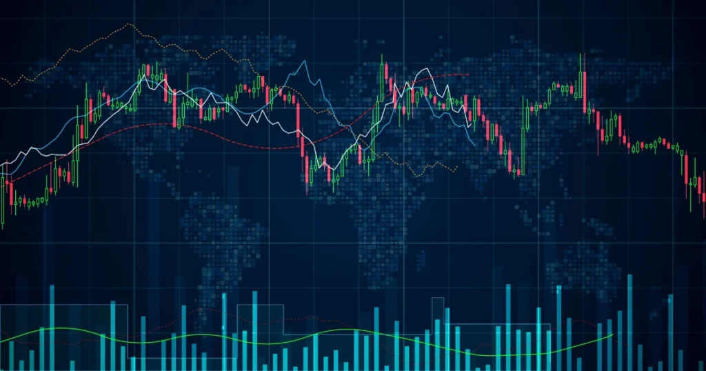 Cheap Stocks to Buy Now Under $1 shown on a stock market trading chart with candlestick patterns and market trends